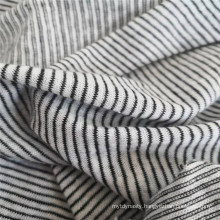 recycled cotton blended supima/pima cotton knitted yarn dyed stripe fabric